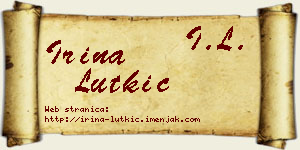 Irina Lutkić vizit kartica